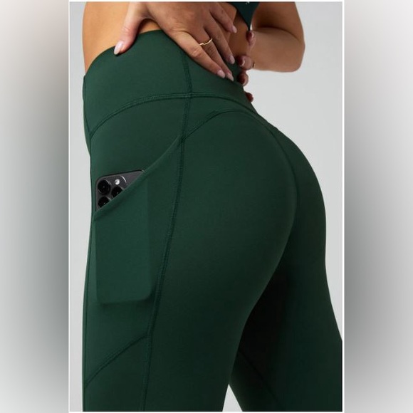 NWT- Fabletics PureLuxe High-Waisted Pocket 7/8 Leggings -EVERPINE - Picture 10 of 13